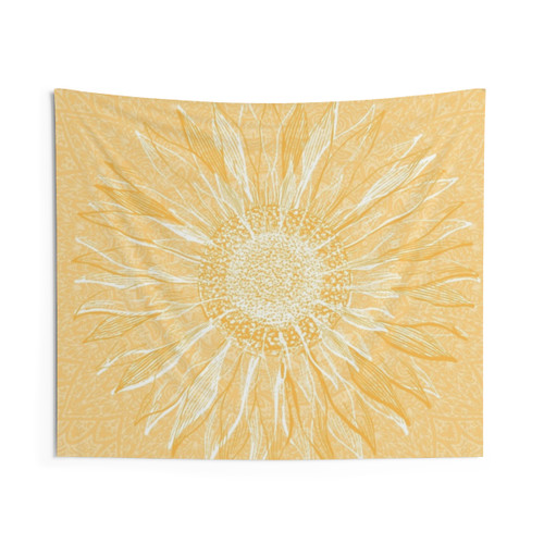 Mandala Flower of Life Sunflower Tapestry