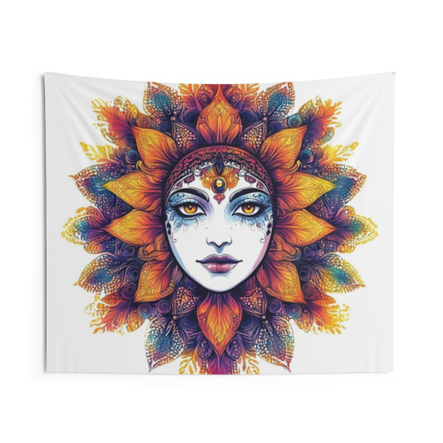 Ethereal Sun Goddess Tapestry Wall Art
