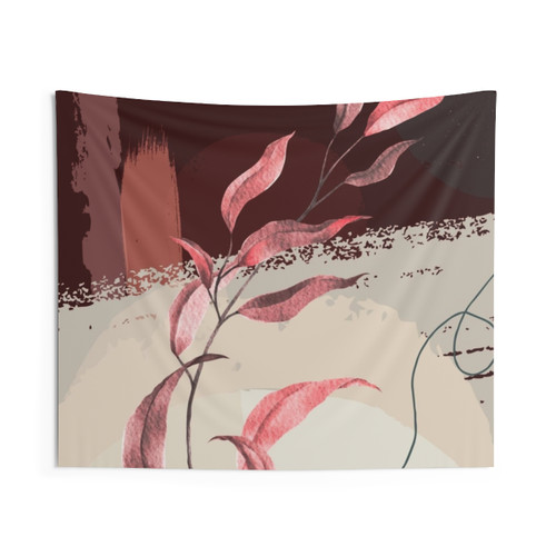 Abstract eucalyptus twig tapestry wall decor