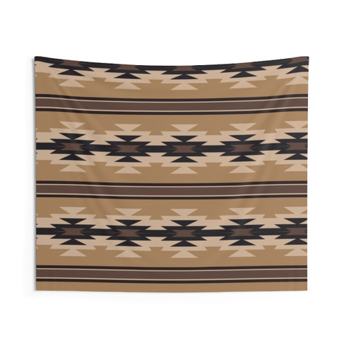 Navajo Cream and Black Tapestry Wall Hanging