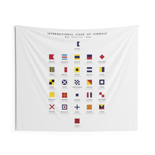 Nautical Flags Tapestry: International Code of Signals