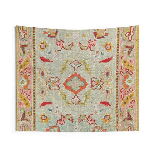 Antique Turkish Oushak Rug Tapestry