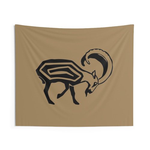 Boho Goat Graphic Design Tapestry
