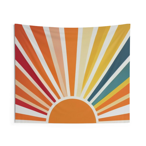 Vintage Boho Sun Rays Tapestry Wall Hanging