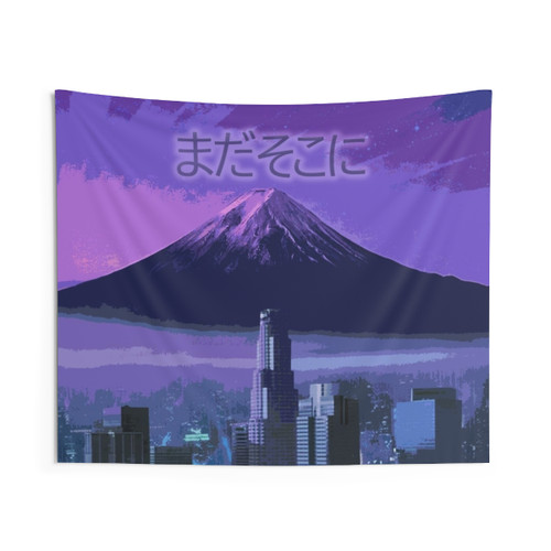 Stylish Fuji Tapestry with Vaporwave Japan Aesthetic