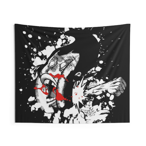 Luffy Knock Out One Piece Anime Tapestry