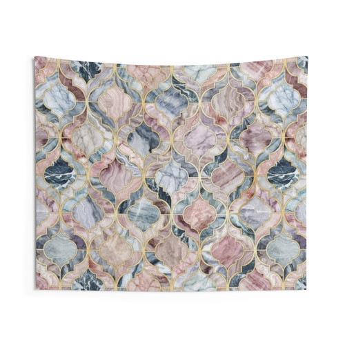 Marble Moroccan Tile Pattern Tapestry