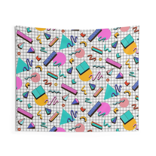 80s Retro Memphis Pattern Tapestry