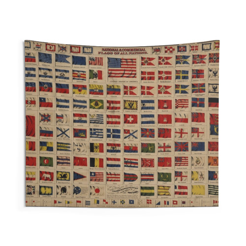 Historical Flags of The World (1869) Tapestry