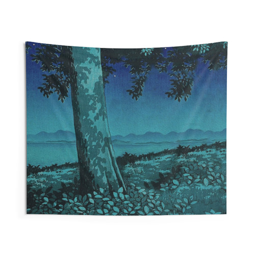 Nature Landscape Tapestry Featuring Nighttime in Gissei