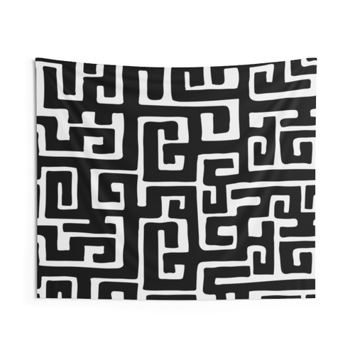 African Kuba Cloth Print Tapestry Wall Hanging