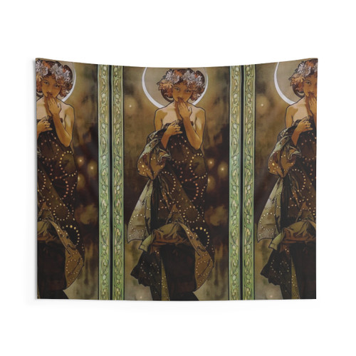 Clair De Lune Alphonse Mucha Tapestry - Vintage Art Nouveau Wall Hanging