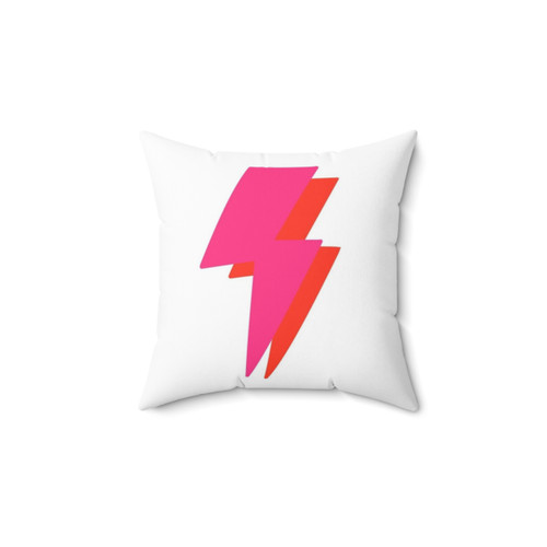 Neon lightning bolt decorative accent pillow