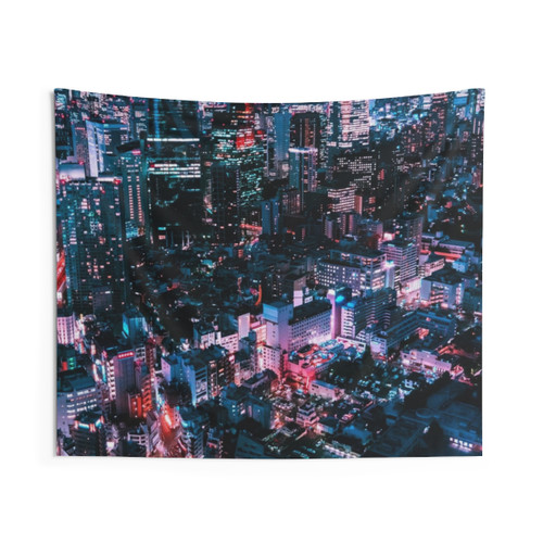 AKIRA Futuristic Cityscape Tapestry