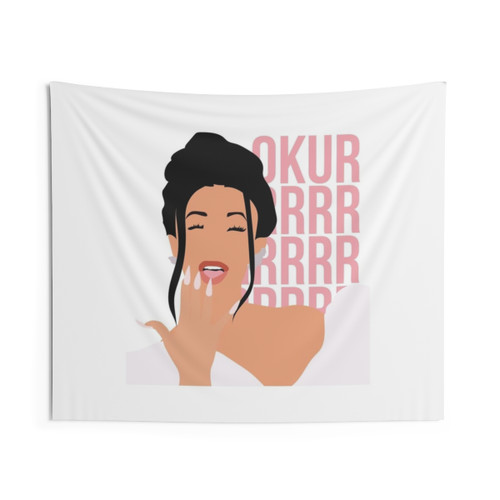 Cardi B OKURRRR Tapestry Wall Hanging