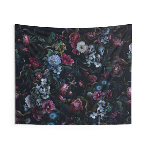 Skulls and Snakes V Tapestry - Boho Wall Hanging