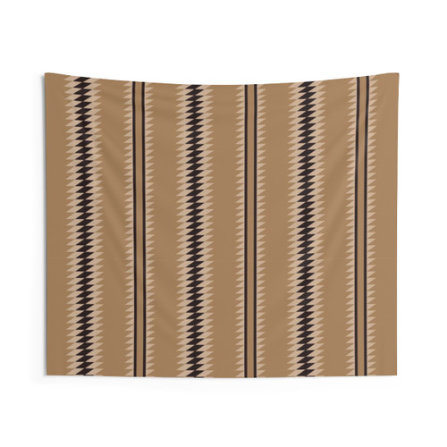 Navajo Stripes Cream and Black Boho Tapestry