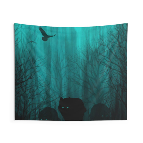 Wolf Moon Zenith Tapestry - Boho Wall Hanging