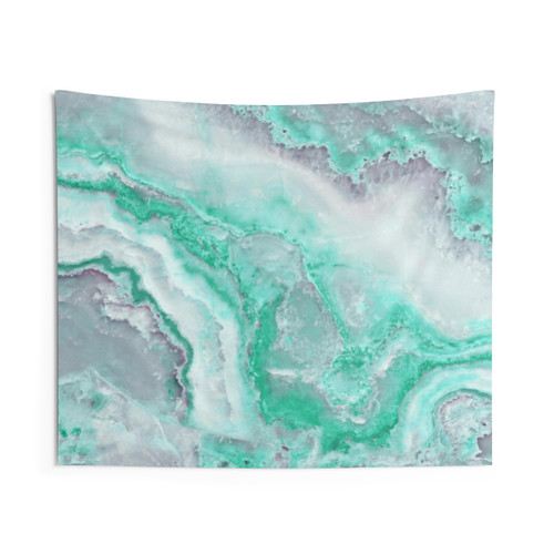 Luxury Mermaid Green Agate Marble Tapestry