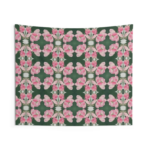 Boho Floral Graphic Pattern Tapestry