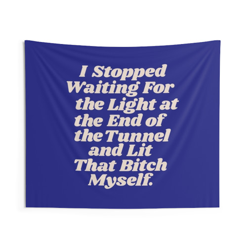 Inspirational Tapestry with Motivational Quote