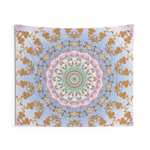 Colorful Mandala Tapestry with Boho Designs
