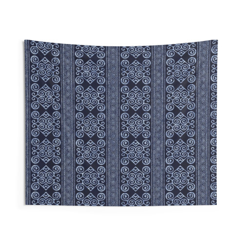 Hmong Indigo Batik Tapestry