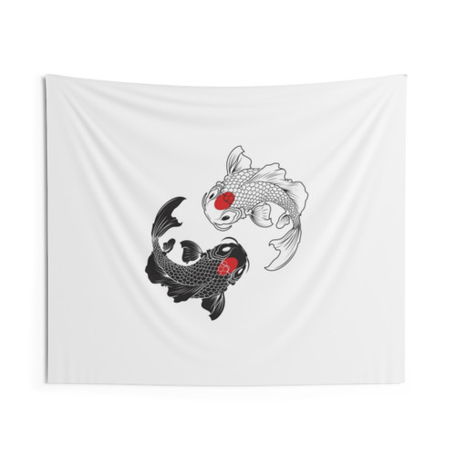 Yin Yang Koi Fish Balance Tapestry