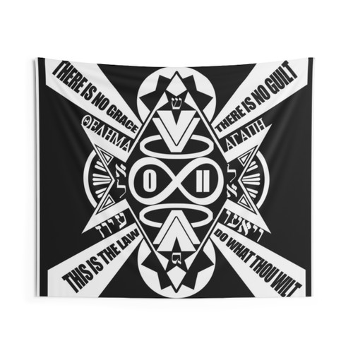 The Magus Speaks Occult Tapestry with Thelema and Aleister Crowley Imagery