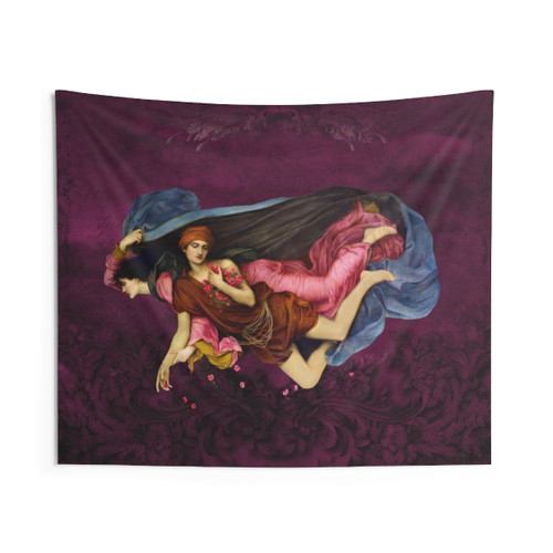 Pre-Raphaelite Art Tapestry - Sleep and Dream with Purple, Blue, Copper Colors