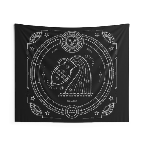 Aquarius Zodiac Tapestry Wall Hanging