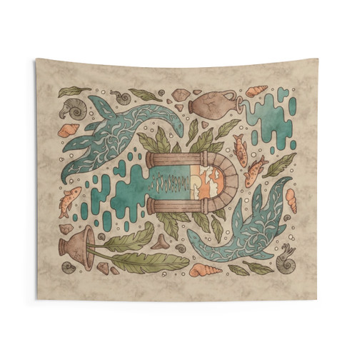 Paradise Panthalassa Natural History Ocean Fantasy Art Tapestry