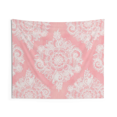 Boho Marshmallow Lace Tapestry