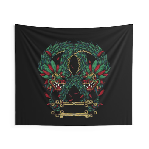 Quetzalcoatl Aztec Snake Tapestry