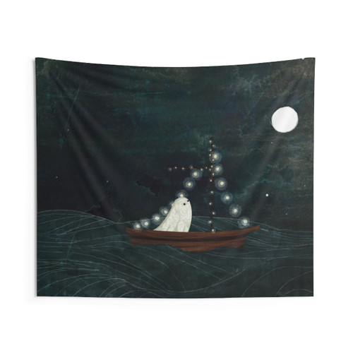 Ethereal Ghost Boat Ride Tapestry