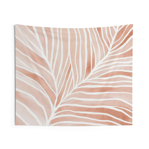 Abstract pastel leaf detail tapestry