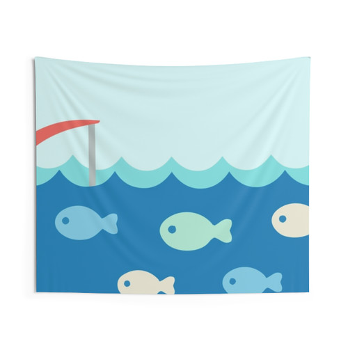 Catch Fish Tapestry for Animal Crossing Fans