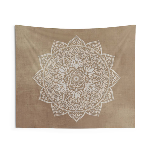 Mandala Beige Brown Tapestry