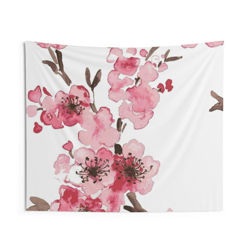 Cherry Blossom Painting Design Tapestry Wall Art