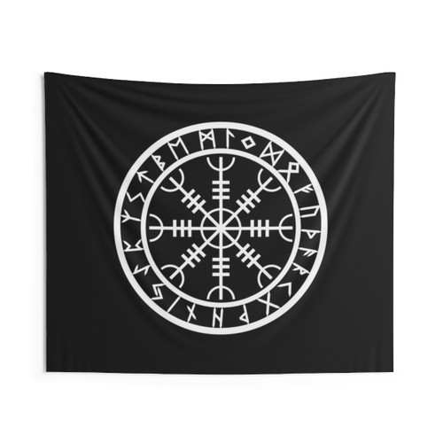 Helm of Awe Norse Rune Circle Tapestry Design