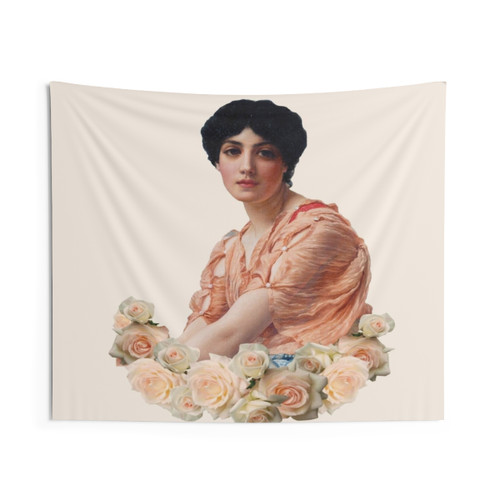 Floral Sappho Lesbian Tapestry