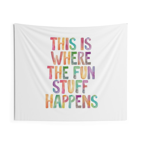 Boho tapestry with inspiring quote