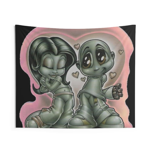 Y2K Love Tapestry - Vintage 2000s Aesthetic Wall Hanging