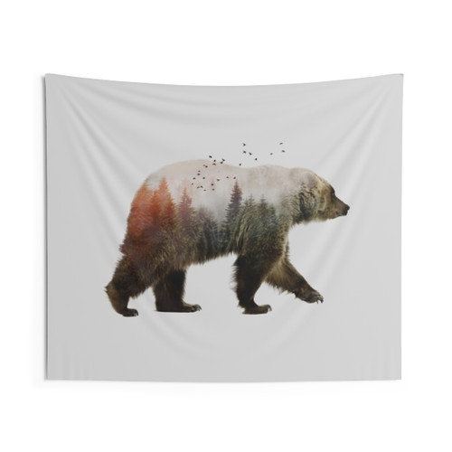 Surreal Bear Tapestry for Nature Decor