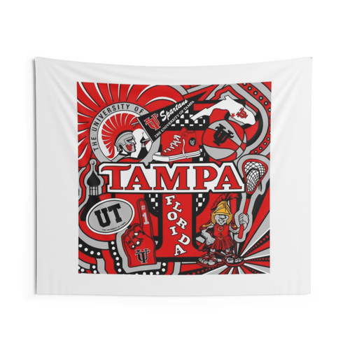 Tampa Collage Tapestry - Decorative Wall Hanging
