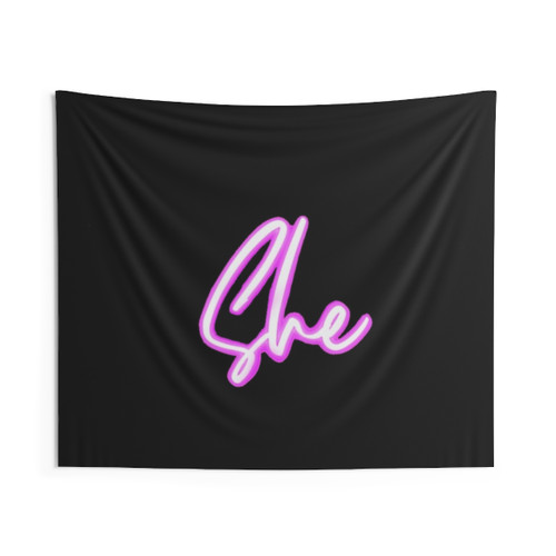 Harry Styles She Neon Sign Tapestry