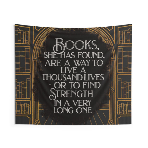 Vintage Books Tapestry featuring quotes about books and reading