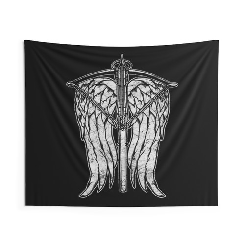 Angel Wings and Crossbow Tapestry - The Walking Dead Inspired