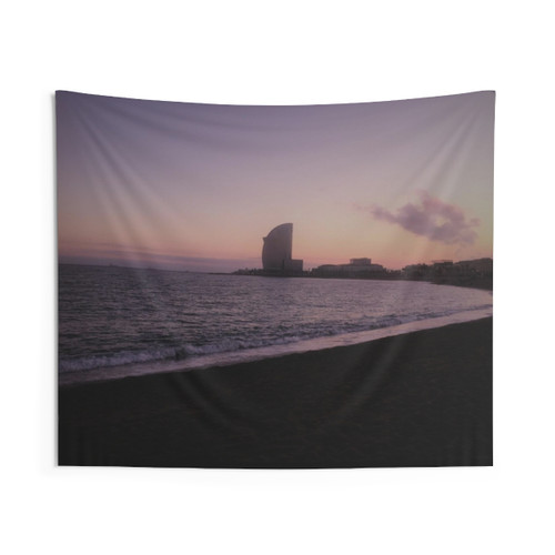 Barcelona Barceloneta Tapestry - Scenic Spanish Wall Decor