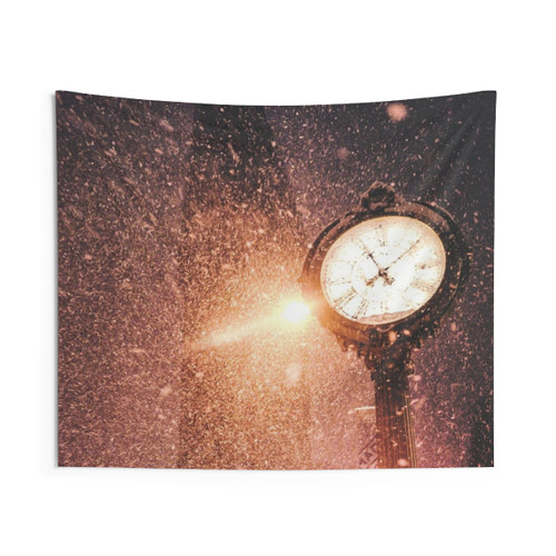 Snowy New York City Tapestry Wall Hanging